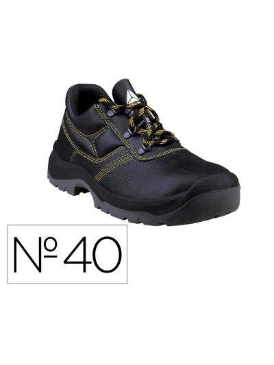 Zapatos de seguridad deltaplus piel crupon pigmentada suela pu bi densidad color negro talla 40