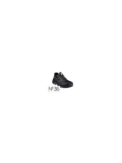 Zapatos de seguridad deltaplus piel crupon pigmentada suela pu bi densidad color negro talla 36