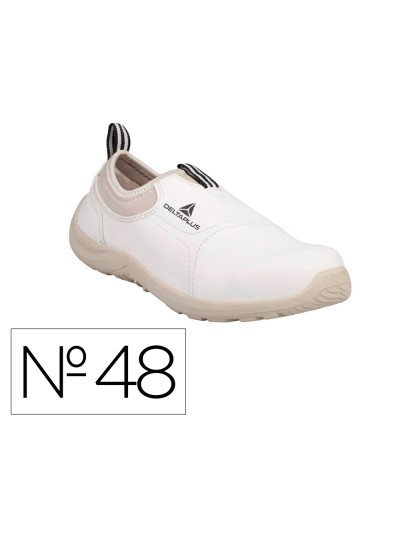 Zapatos de seguridad deltaplus microfibra pu suela pu mono-densidad color blanco talla 48