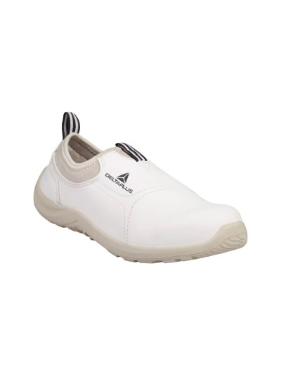 Zapatos de seguridad deltaplus microfibra pu suela pu mono-densidad color blanco talla 47