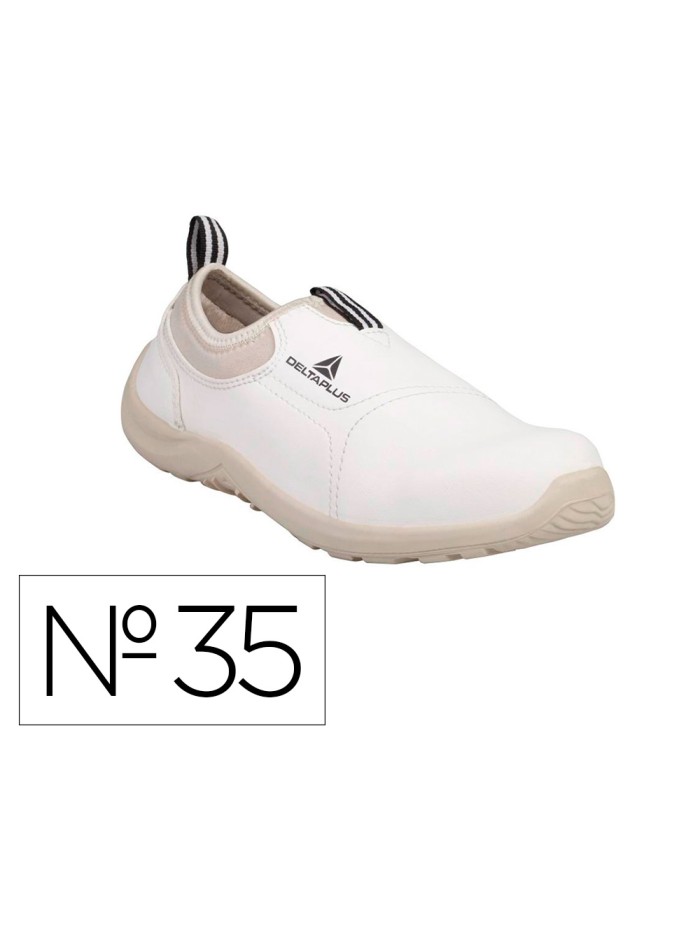 Zapatos de seguridad deltaplus microfibra pu suela pu mono-densidad color blanco talla 35 Zapatos de seguridad deltaplus microfibra pu suela pu mono-densidad color blanco talla 35