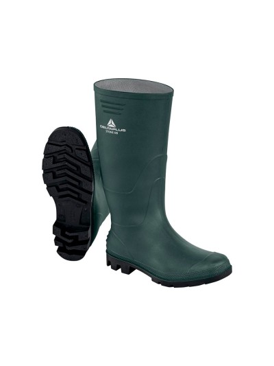 Botas deltaplus de seguridad stone pvc verde suela de tacos talla 40