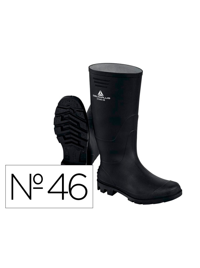 Botas deltaplus de seguridad stone pvc negro suela de tacos talla 46 Botas deltaplus de seguridad stone pvc negro suela de tacos talla 46
