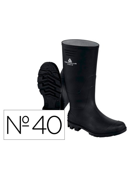 Botas deltaplus de seguridad stone pvc negro suela de tacos talla 40