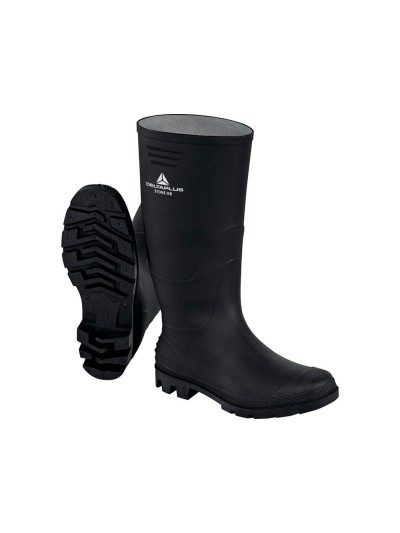 Botas deltaplus de seguridad stone pvc negro suela de tacos talla 40