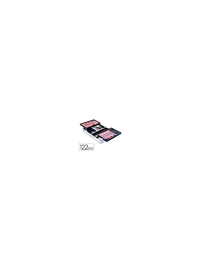 Maletin de pinturas daler rowney metalico 122 piezas 347x94x240 mm