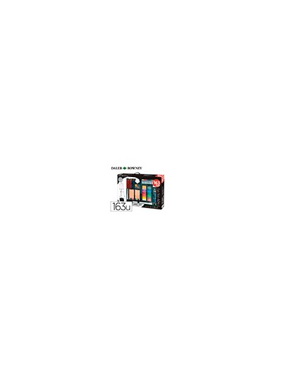 Set de pinturas daler rowney 163 piezas con caballete de aluminio plegable 500x70x727 mm