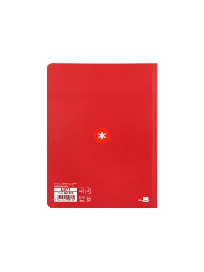 Libreta antartik a5+ plus cosida 48 hojas 90g/m2 cuadro 4mm con margen 6 colores surtidos