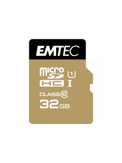 Memoria sd micro emtec class 10 gold con adaptador 32 gb