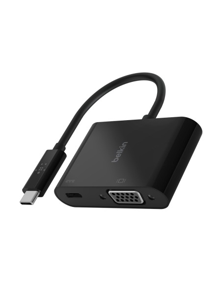 Adaptador belkin avc001btbk usb-c a vga + carga color negro