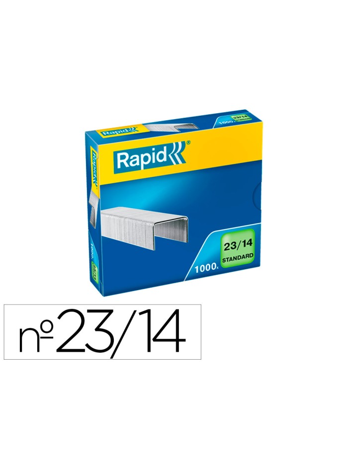 Grapas rapid 23/14 mm galvanizada caja de 1000 unidades Grapas rapid 23/14 mm galvanizada caja de 1000 unidades