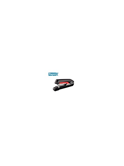 Grapadora rapid s17 fullstrip plastico capacidad de grapado 30 hojas usa grapas 24/6 y 26/6 color negro/rojo