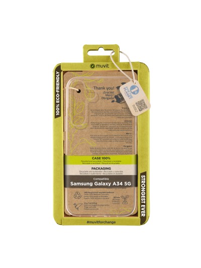 Funda muvit recycletek para samsung galaxy a34 5g transparente