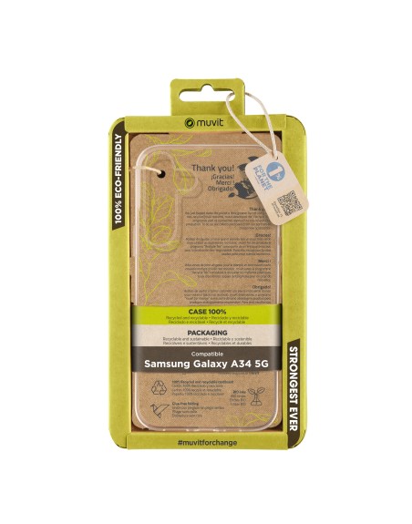 Funda muvit recycletek para samsung galaxy a34 5g transparente