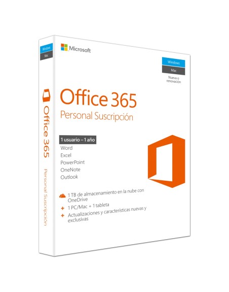 Microsoft office 365 personal 1 usuario 5 dispositivos esd (descarga directa) 1 año