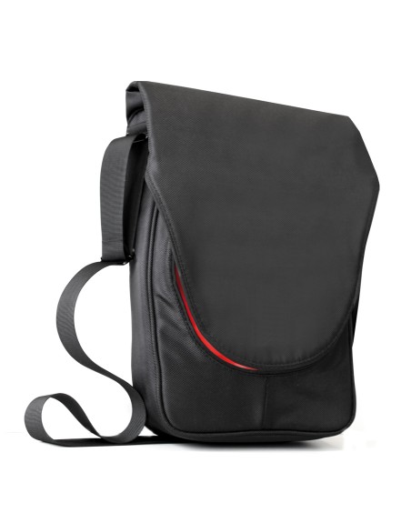 Bandolera o mochila poliester hasta 14 pulgadas negra