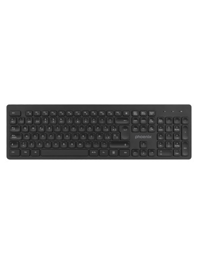 Teclado inalambrico qwerty phoenix k200 negro delgado