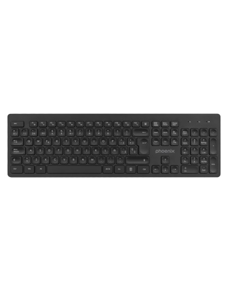 Teclado inalambrico qwerty phoenix k200 negro delgado
