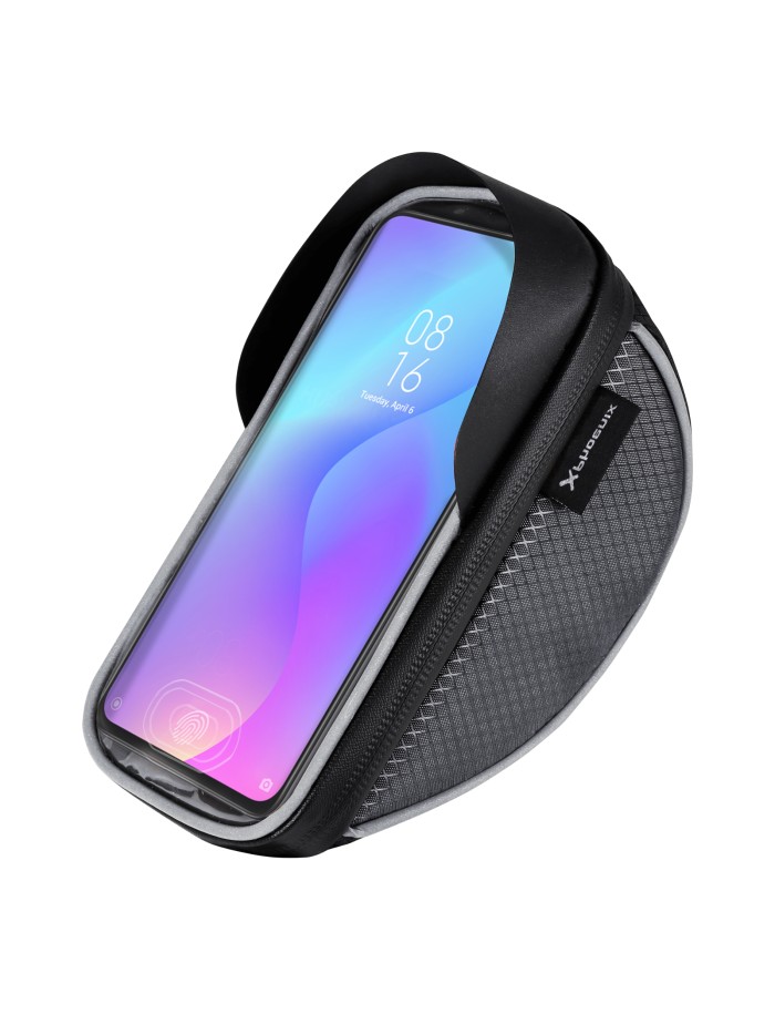 Soporte funda de movil para bicicleta phoenix hasta 6 pulgadas resistente al agua compartimento para guardar cosas triple velcro Soporte funda de movil para bicicleta phoenix hasta 6 pulgadas resistente al agua compartimento para guardar cosas triple velcro