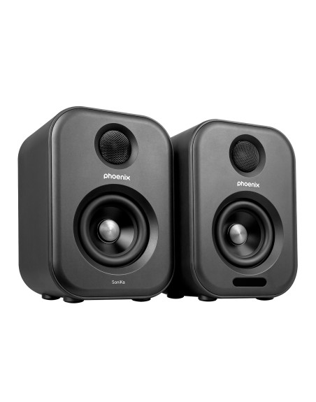Altavoces de estudio phoenix sonika 50w con bluetooth jack usb para ordenador