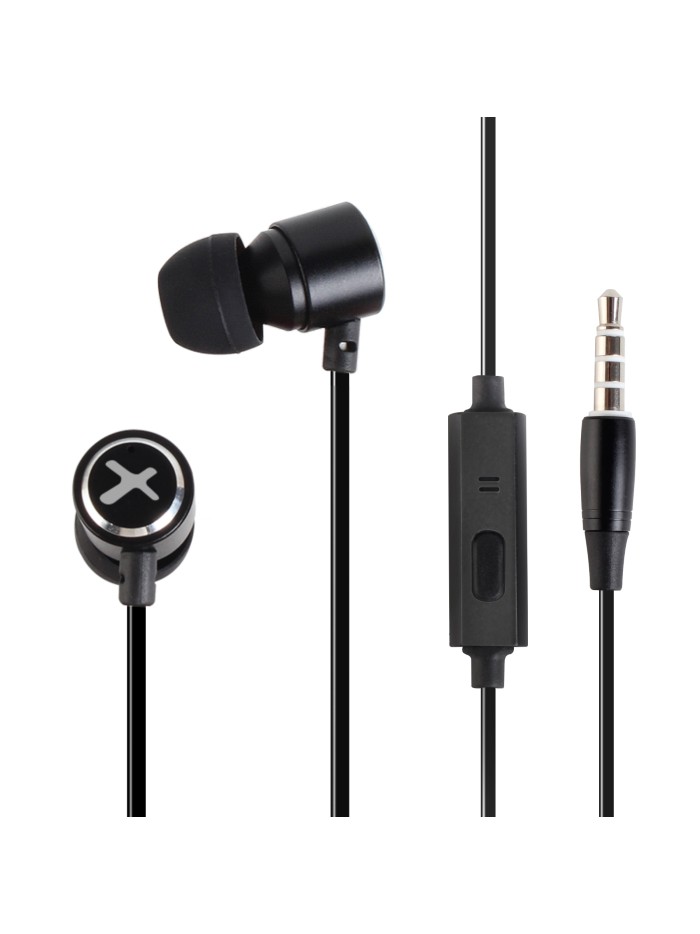 Auriculares phoenix de botón con microfono manos libres colgar y descolgar en cable conector jack 3.5 color negro Auriculares phoenix de botón con microfono manos libres colgar y descolgar en cable conector jack 3.5 color negro