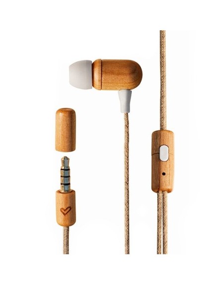 Auriculares micro energy sistem eco cherry wood eco cherry wood - jack 3.5mm - 20hz - cable 120cm