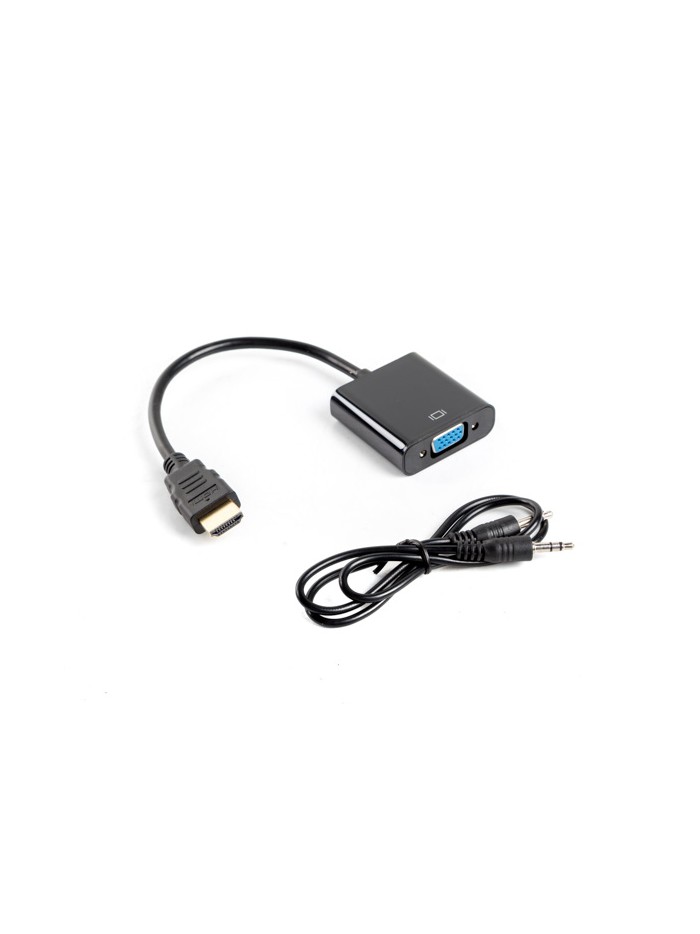 Adaptador lanberg hdmi macho - vga hembra + minijack 3.5mm hembra 20cm Adaptador lanberg hdmi macho - vga hembra + minijack 3.5mm hembra 20cm