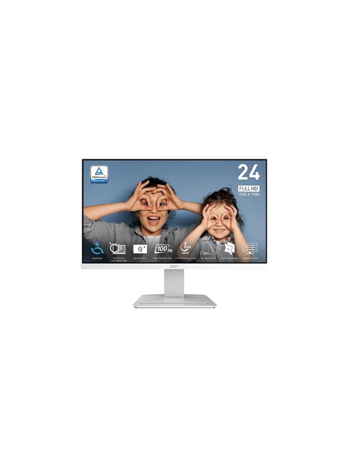 Monitor msi 23.8 pulgadas ips mp2412w fhd 100h hdmi dp blanco Monitor msi 23.8 pulgadas ips mp2412w fhd 100h hdmi dp blanco