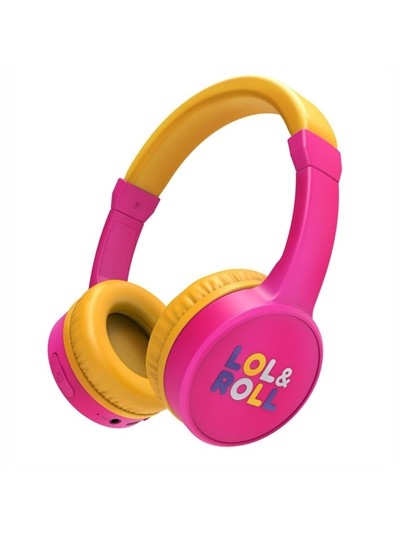 Auriculares micro energy sistem lol&roll pop rosa supraural - bt 5.1 - jack 3.5mm - multiplataforma