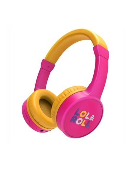 Auriculares micro energy sistem lol&roll pop rosa supraural - bt 5.1 - jack 3.5mm - multiplataforma