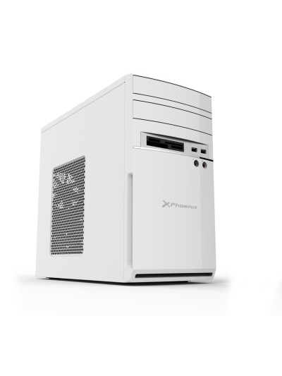 Caja ordenador semitorre micro atx phoenix phcajamicroatxw anthracite ventilador 80mmlector de tarjetas blanco
