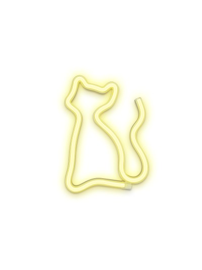 Lampara forever neon led light cat warm white bat+usb