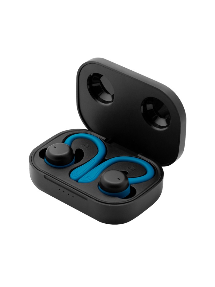 Auriculares deportivos phoenix spartan bluetooth 5.3 manos libres accesorios intercambiables detalles en azul Auriculares deportivos phoenix spartan bluetooth 5.3 manos libres accesorios intercambiables detalles en azul