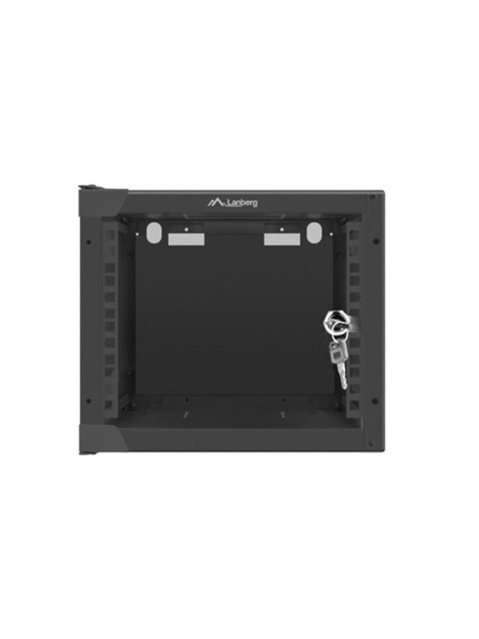 Armario lanberg mural rack 10 pulgadas 4u - 280x310 flat pack negro puerta cristal Armario lanberg mural rack 10 pulgadas 4u - 280x310 flat pack negro puerta cristal