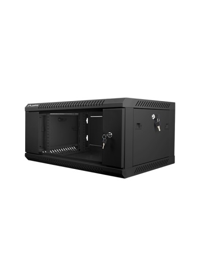 Armario rack lanberg 4u 600x450x279 auto ensamblado 19 pulgadas hasta 60 kg negro