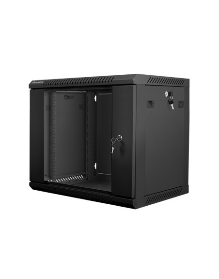 Armario lanberg 9u 600x450x507 auto ensamblado rack 19 hasta 60 kg negro