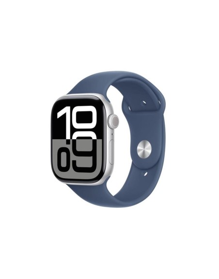 Smartwatch apple watch series 10 gps 46mm silver case denim sport band m - l