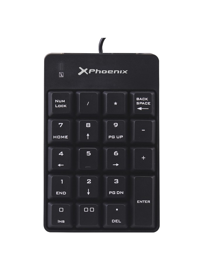 Teclado numerico con cable usb negro Teclado numerico con cable usb negro
