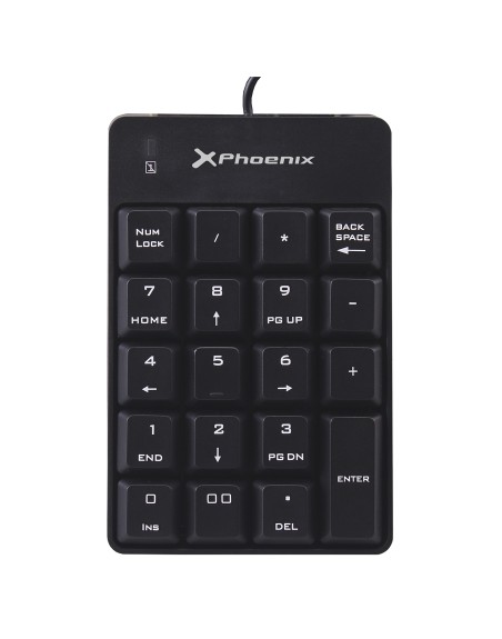 Teclado numerico con cable usb negro