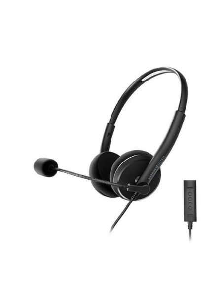 Auriculares micro energy sistem headset office 2+ negro supraural - 30mm - jack 3.5mm - antipop - 20hz - adaptador usb