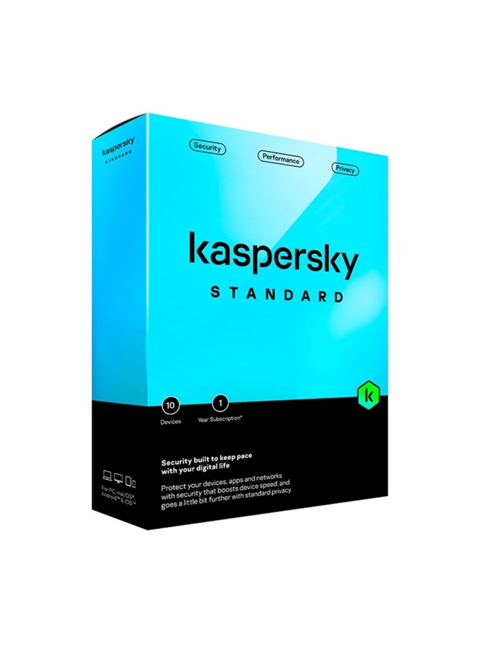 Antivirus kaspersky standard 10 dispositivos 1 año en caja Antivirus kaspersky standard 10 dispositivos 1 año en caja