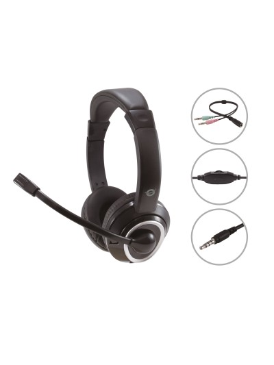 Auricular conceptronic polona02ba - jack 3.5mm - microfono - control volumen