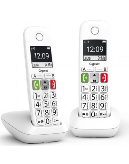 Telefono fijo inalambrico gigaset e290 duo blanco 300 numeros - 42 tonos