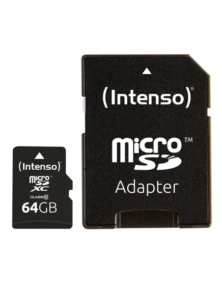 Tarjeta micro sd intenso 64gb cl10 + adaptador sd