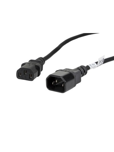Cable alargador lanberg alimentacion cpu iec320 c13 h - iec320 c14 m vde 1.8m