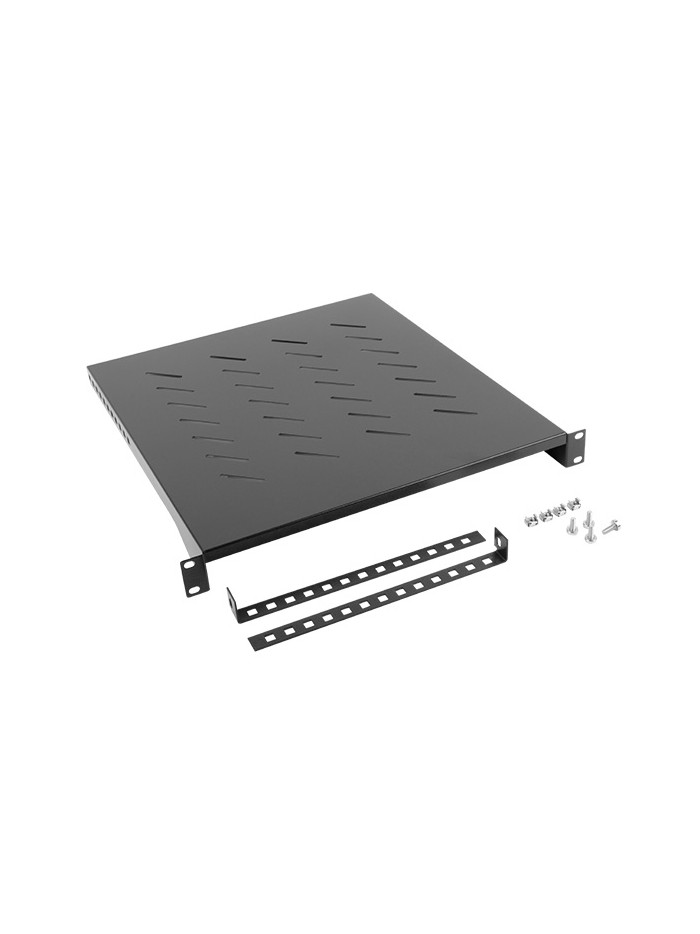Bandeja lanberg fija 1u 483x500 mm hasta 25 kg rack de 19 negro Bandeja lanberg fija 1u 483x500 mm hasta 25 kg rack de 19 negro