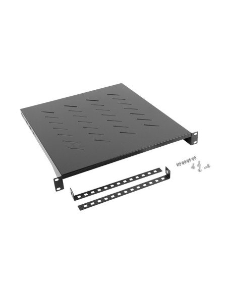 Bandeja lanberg fija 1u 483x500 mm hasta 25 kg rack de 19 negro