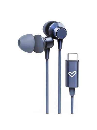 Auriculares energy sistem metallized usb tipo c azul