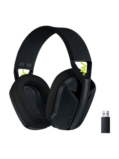 Auriculares con micrófono logitech g435 gaming inalámbricos negro