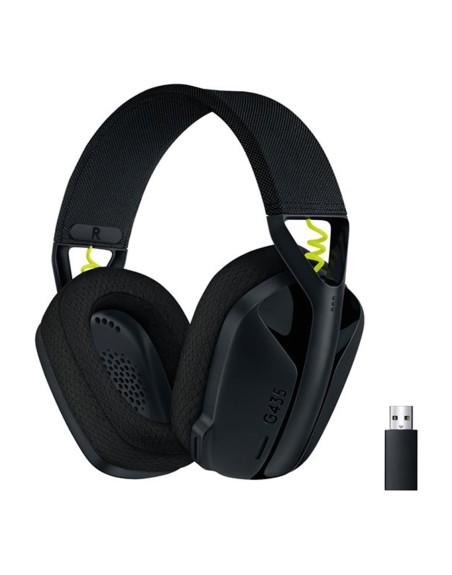 Auriculares con micrófono logitech g435 gaming inalámbricos negro